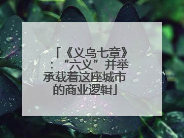 《义乌七章》：“六义”并举承载着这座城市的商业逻辑