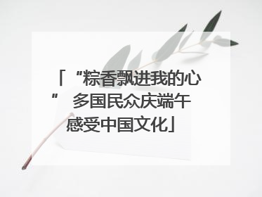 “粽香飘进我的心” 多国民众庆端午感受中国文化