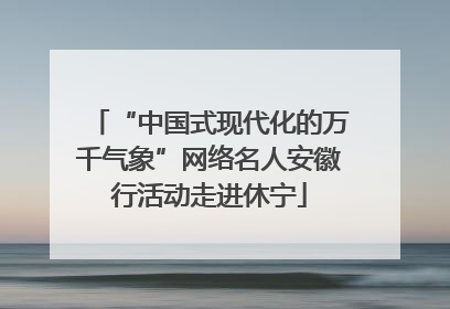 “中国式现代化的万千气象”网络名人安徽行活动走进休宁