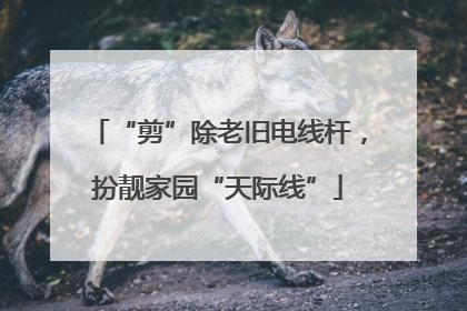 “剪”除老旧电线杆，扮靓家园“天际线”
