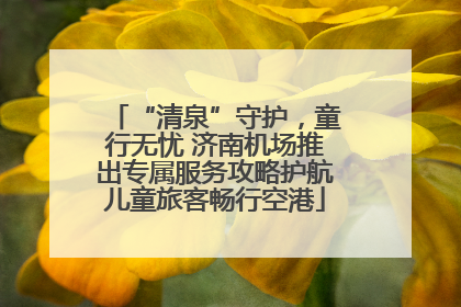 “清泉”守护，童行无忧 济南机场推出专属服务攻略护航儿童旅客畅行空港