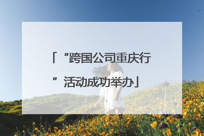 “跨国公司重庆行”活动成功举办