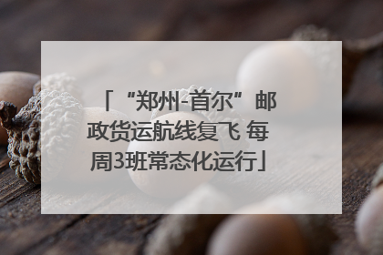 “郑州-首尔”邮政货运航线复飞 每周3班常态化运行