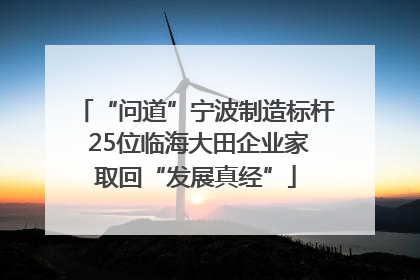 “问道”宁波制造标杆 25位临海大田企业家取回“发展真经”