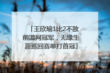 王欣瑜1比2不敌前温网冠军，无缘生涯巡回赛单打首冠