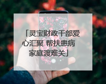 灵宝财政干部爱心汇聚 帮扶患病家庭渡难关