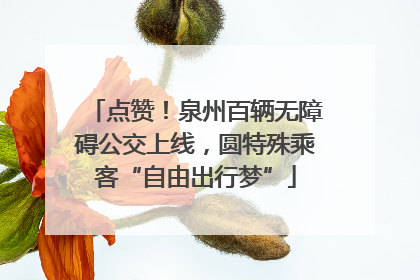 点赞！泉州百辆无障碍公交上线，圆特殊乘客“自由出行梦”