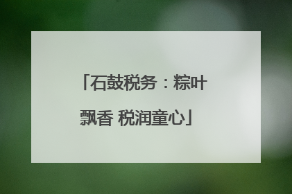 石鼓税务：粽叶飘香 税润童心