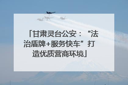 甘肃灵台公安：“法治盾牌+服务快车”打造优质营商环境