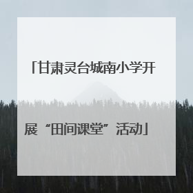 甘肃灵台城南小学开展“田间课堂”活动