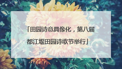 田园诗意具像化，第八届都江堰田园诗歌节举行