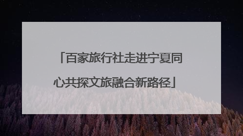 百家旅行社走进宁夏同心共探文旅融合新路径