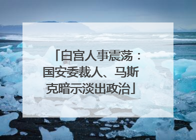 白宫人事震荡：国安委裁人、马斯克暗示淡出政治