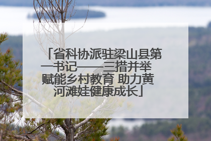 省科协派驻梁山县第一书记——三措并举 赋能乡村教育 助力黄河滩娃健康成长
