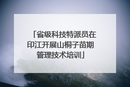省级科技特派员在印江开展山桐子苗期管理技术培训