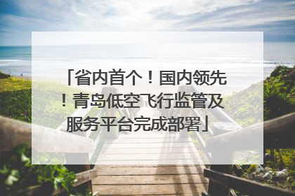 省内首个！国内领先！青岛低空飞行监管及服务平台完成部署