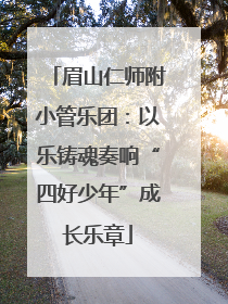 眉山仁师附小管乐团：以乐铸魂奏响“四好少年”成长乐章