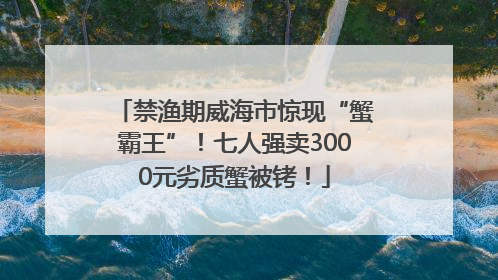 禁渔期威海市惊现“蟹霸王”！七人强卖3000元劣质蟹被铐！