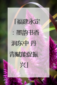福建永定：墨韵书香润东中 丹青赋能促振兴