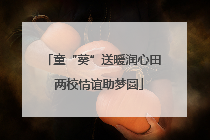 童“葵”送暖润心田 两校情谊助梦圆