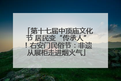第十七届中顶庙文化节 居民变“传承人”！右安门民俗节：非遗从展柜走进烟火气