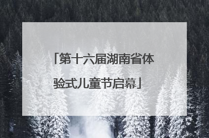 第十六届湖南省体验式儿童节启幕