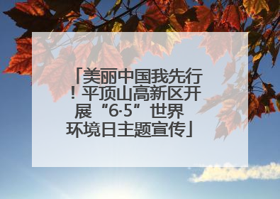 美丽中国我先行！平顶山高新区开展“6·5”世界环境日主题宣传