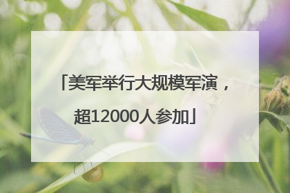 美军举行大规模军演，超12000人参加