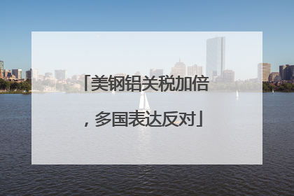 美钢铝关税加倍，多国表达反对