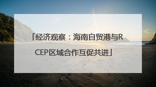 经济观察：海南自贸港与RCEP区域合作互促共进