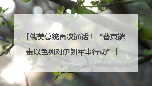 俄美总统再次通话！“普京谴责以色列对伊朗军事行动”
