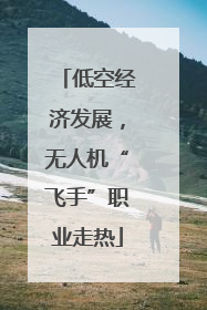 低空经济发展，无人机“飞手”职业走热