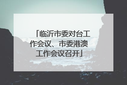 临沂市委对台工作会议、市委港澳工作会议召开