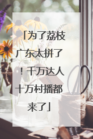 为了荔枝广东太拼了！千万达人十万村播都来了