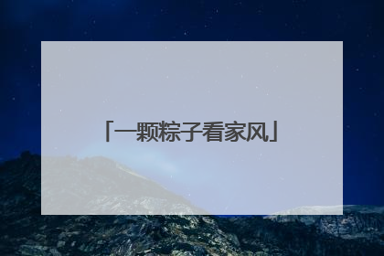 一颗粽子看家风