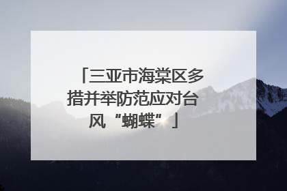 三亚市海棠区多措并举防范应对台风“蝴蝶”