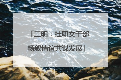 三明：挂职女干部畅叙情谊共谋发展