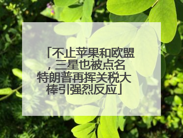 不止苹果和欧盟，三星也被点名 特朗普再挥关税大棒引强烈反应