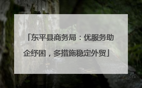 东平县商务局：优服务助企纾困，多措施稳定外贸