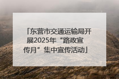 东营市交通运输局开展2025年“路政宣传月”集中宣传活动