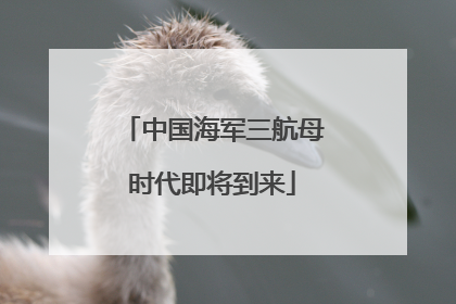 中国海军三航母时代即将到来