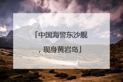 中国海警东沙舰，现身黄岩岛