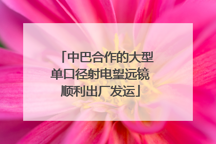 中巴合作的大型单口径射电望远镜顺利出厂发运