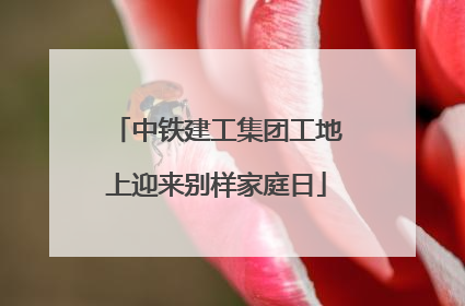 中铁建工集团工地上迎来别样家庭日