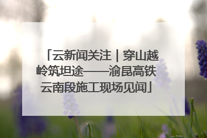 云新闻关注｜穿山越岭筑坦途——渝昆高铁云南段施工现场见闻
