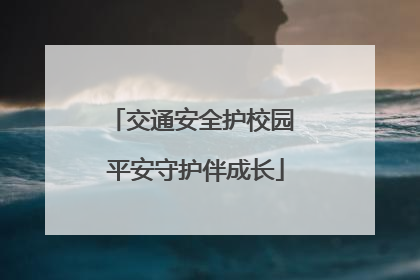 交通安全护校园 平安守护伴成长