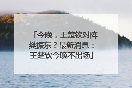 今晚，王楚钦对阵樊振东？最新消息：王楚钦今晚不出场