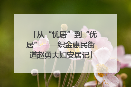 从“忧居”到“优居”——织金惠民街道赵勇夫妇安居记