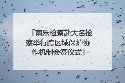 南乐检察赴大名检察举行跨区域保护协作机制会签仪式