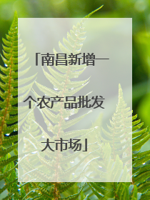 南昌新增一个农产品批发大市场
